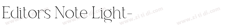 Editors Note Light字体转换
